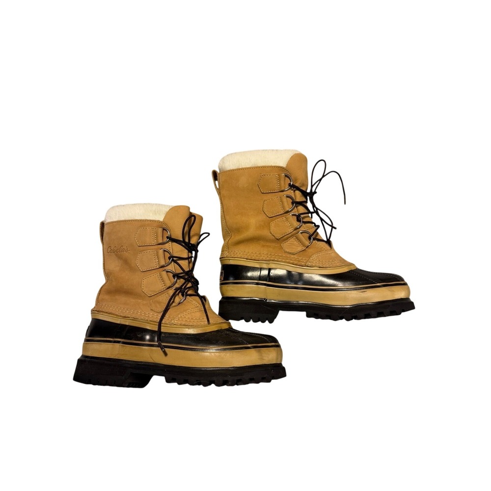 Cabelas Mens 6 Tan Suede Rubber Lace Up Insulated Snow Duck Boots 0404 Thailand